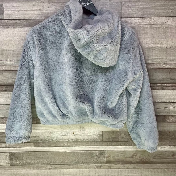 Destination szürke szőrmés kamasz lány pulóver 146-152