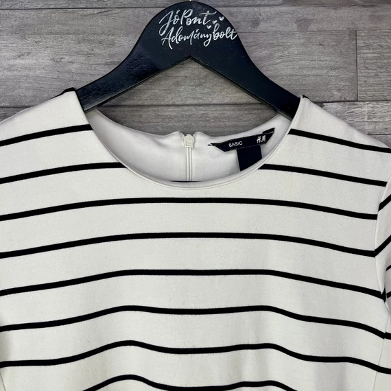 H&M fekete-fehér csíkos tunika XS
