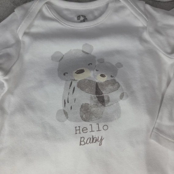 Fred&Flo maci mintás uniszex babaruha szett, 6-9 hós