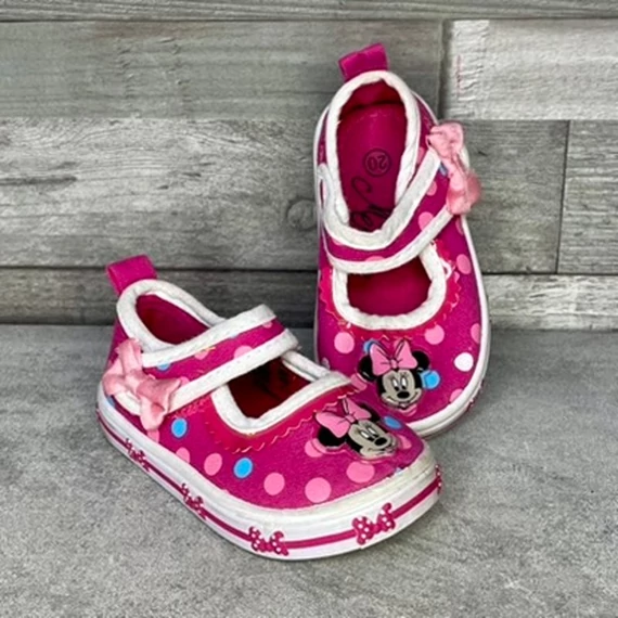 Disney Minnie egér pink pöttyös tépőzáras kislány szandál 20