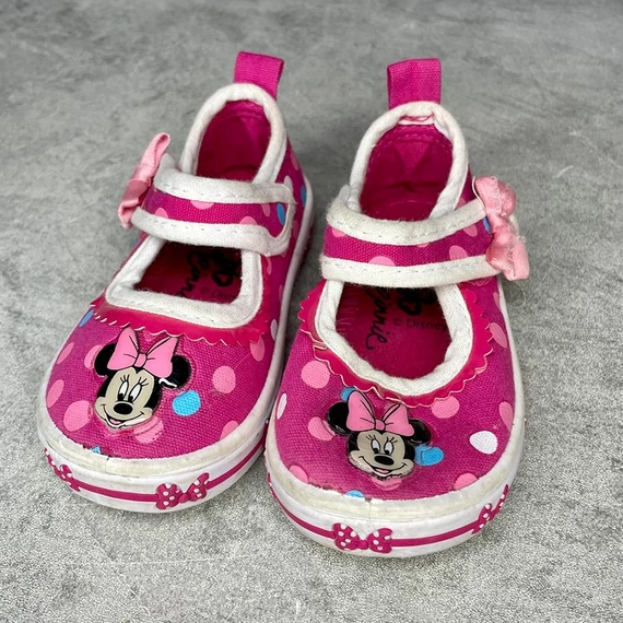 Disney Minnie egér pink pöttyös tépőzáras kislány szandál 20