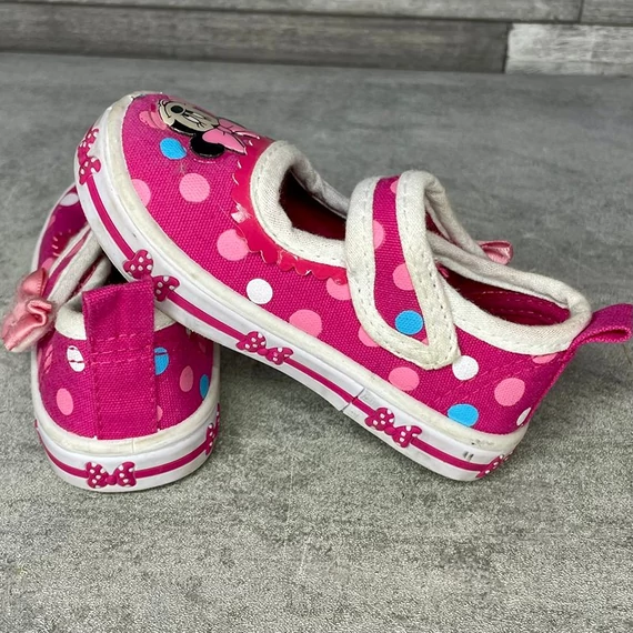 Disney Minnie egér pink pöttyös tépőzáras kislány szandál 20