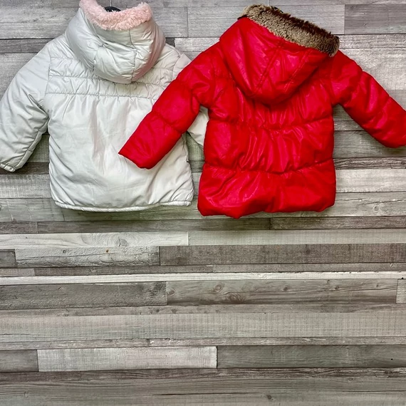 F&F, Babyclub fehér piros kislány kabát szett 92