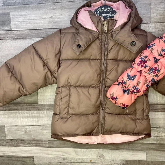 Chilled Chick, Cherokee barna-rózsaszín kislány kabát szett 1-1,5 év