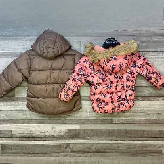 Chilled Chick, Cherokee barna-rózsaszín kislány kabát szett 1-1,5 év