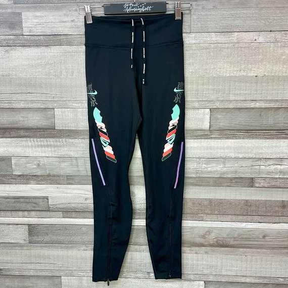 Nike Dri-fit Running fekete mintás futónadrág XS