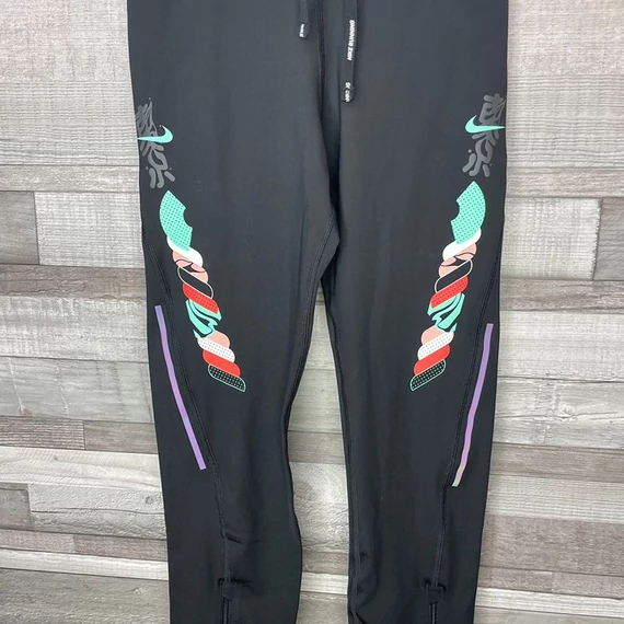 Nike Dri-fit Running fekete mintás futónadrág XS