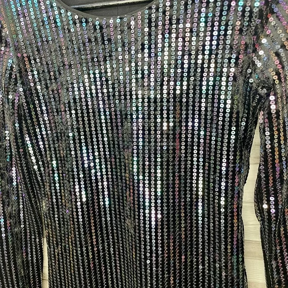 H&M fekete flitteres alkalmi ruha 40