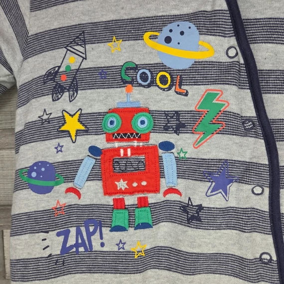 Bluezoo csíkos kisfiú kezeslábas, 18-24 hó