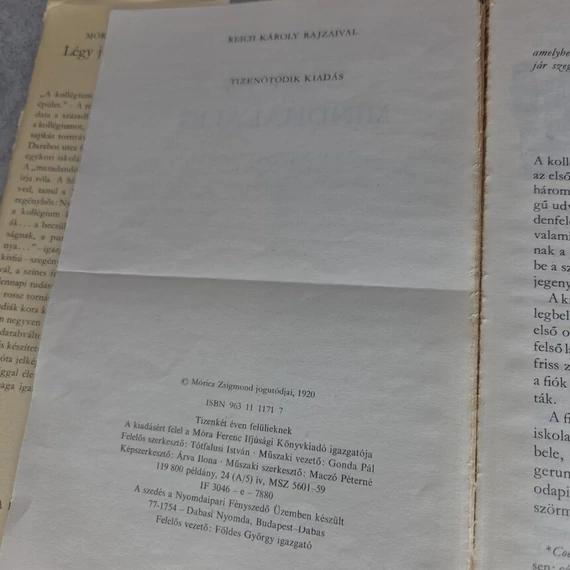 Móricz Zsigmond: Légy jó mindhalálig, könyv