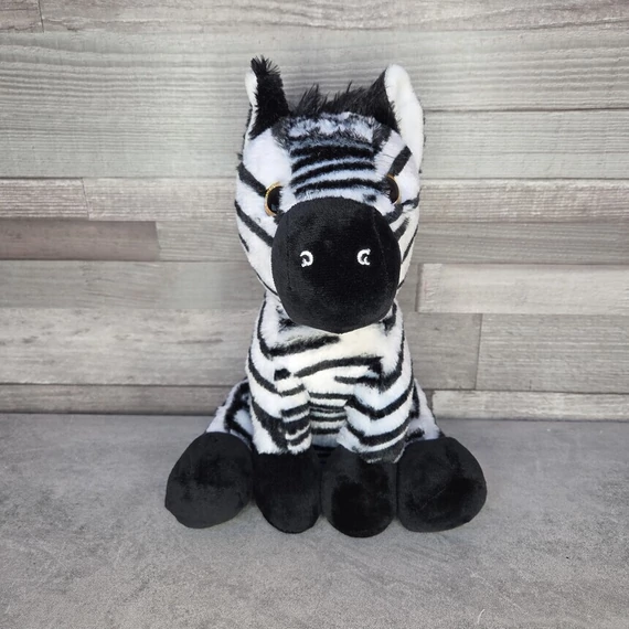 Plüss csillogó szemű zebra figura