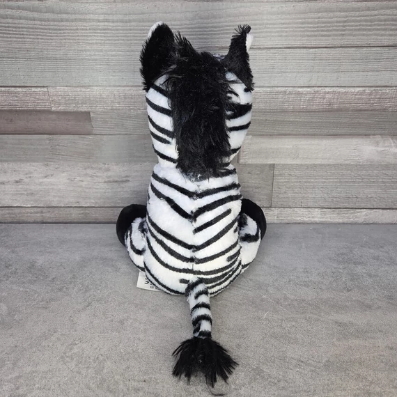Plüss csillogó szemű zebra figura