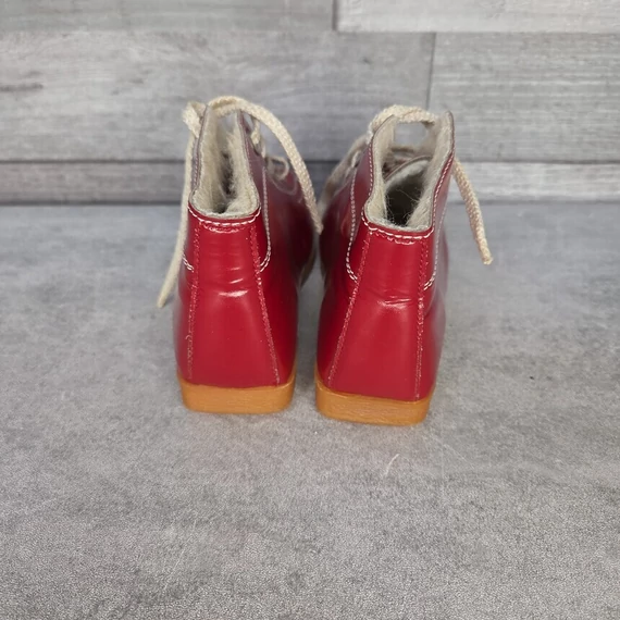 Vintage Brummel piros lakkbőr hatású cipő, 13