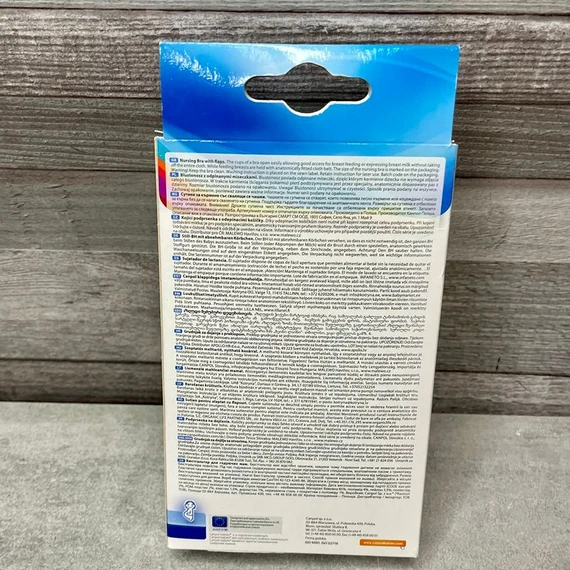 Canpol Babies Nursing Bra with Flaps szoptatós melltartó 80/D kék-fehér dobozban