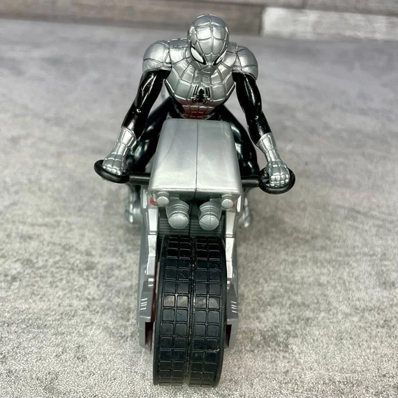 Marvel 2016 Spiderman motoros fekete-ezüst Pókember játék figura