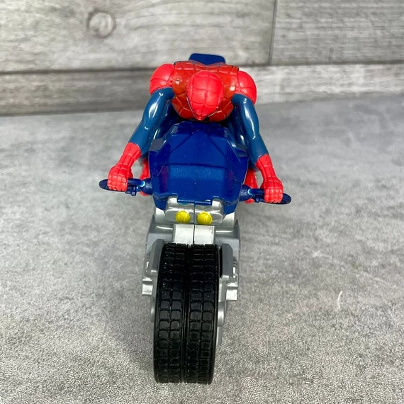 Marvel Hasbro 2013 piros-kék motoros Spiderman Pókember játék figuraMarvel Hasbro 2013 piros-kék motoros Spiderman Pókember játék figura