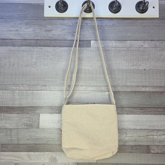 Kisméretű len hatású bagolymintás válltáska