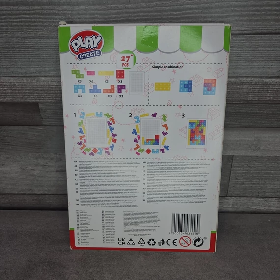 Pepco tetriszes építőjáték saját dobozában