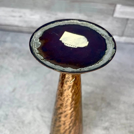 Réz fodros szélű váza