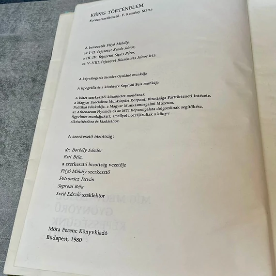 Míg megvalósul gyönyörű képességünk, a rend, a Magyar Munkásmozgalom története könyv