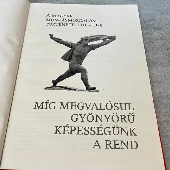 Míg megvalósul gyönyörű képességünk, a rend, a Magyar Munkásmozgalom története könyv