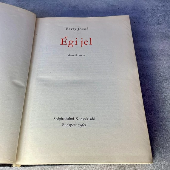 Révay József: Égi jel, könyv