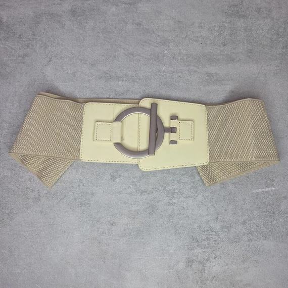 Auchan rugalmas drapp női deréköv