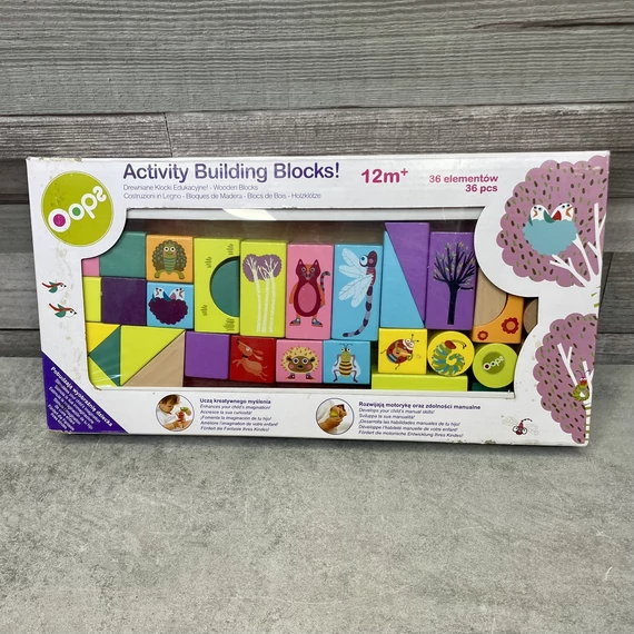 Oops Activity Building Blocks fa építős fejlesztőjáték