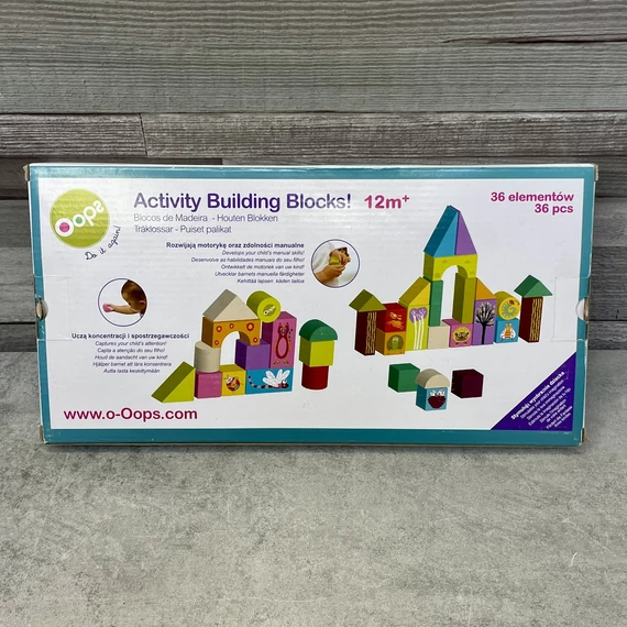 Oops Activity Building Blocks fa építős fejlesztőjáték