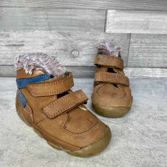 Elefanten barna bundás bőr tépőzáras gyerek cipő 20