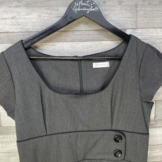 Orsay Business Look sötétszürke elegáns ruha 40