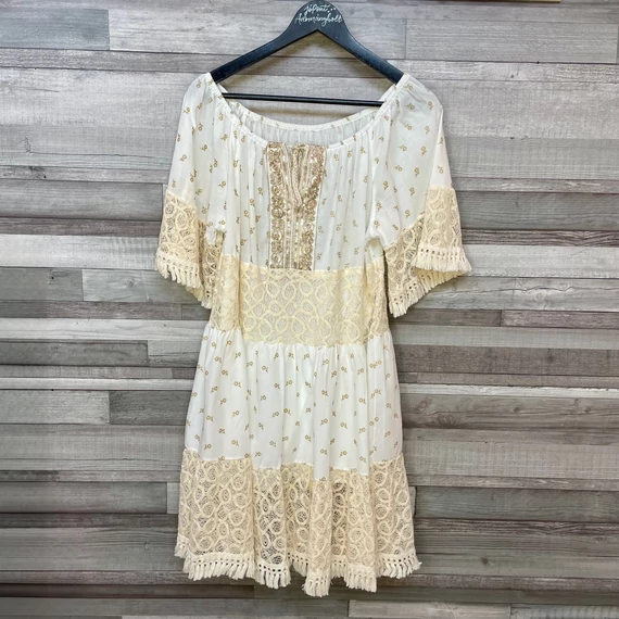 Italy törtfehér-ekrü női nyári ruha 40