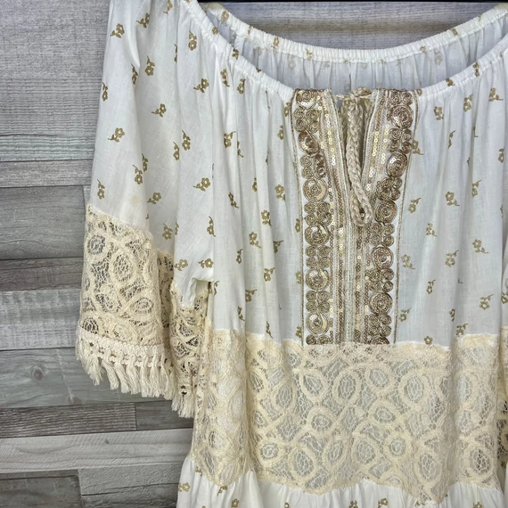 Italy törtfehér-ekrü női nyári ruha 40