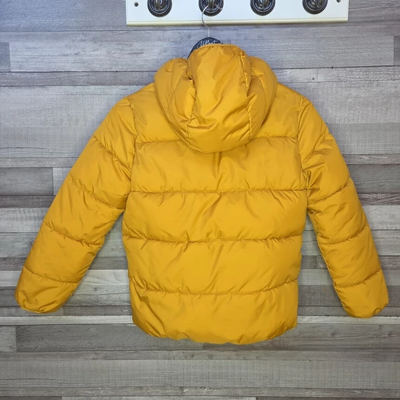 H&M kapucnis okkersárga gyerek pufikabát, 140