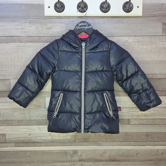 Benetton sötétkék kislány pufikabát, 2 év
