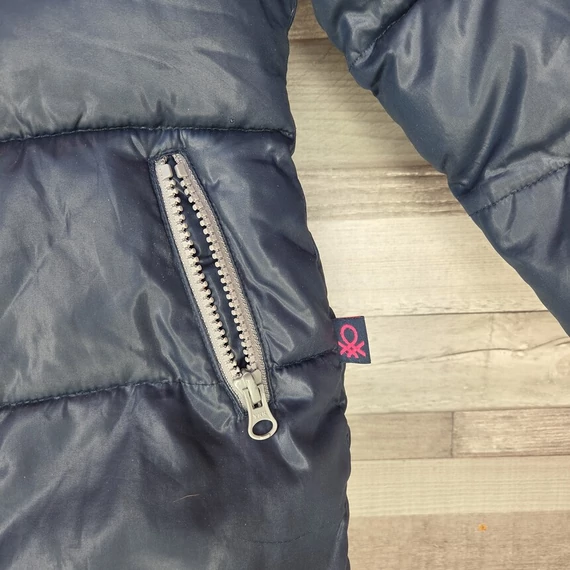 Benetton sötétkék kislány pufikabát, 2 év