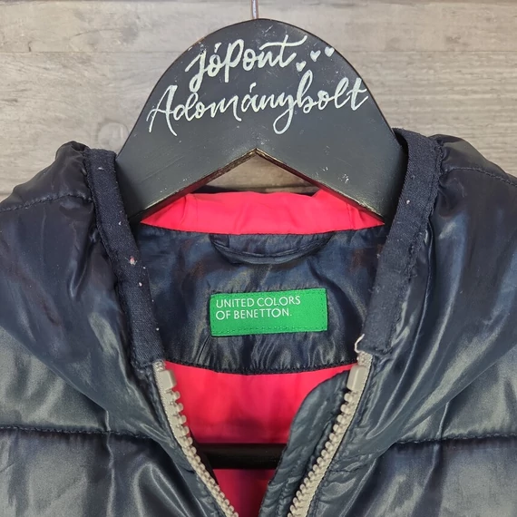 Benetton sötétkék kislány pufikabát, 2 év