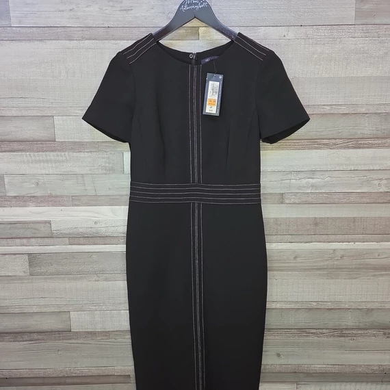 M&S fekete rövidujjú női ruha, M