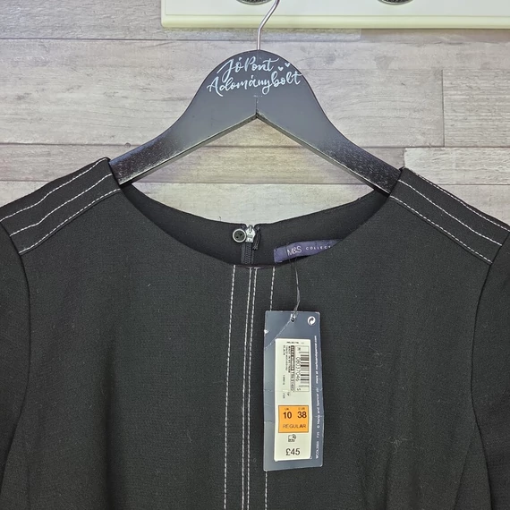 M&S fekete rövidujjú női ruha, M