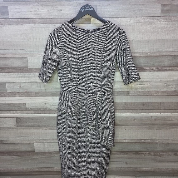 Orsay fekete-fehér csíkos elegáns női ruha, S