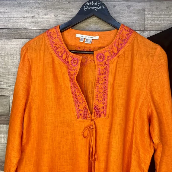 Zara narancssárga, H&M fekete felső szett M-L