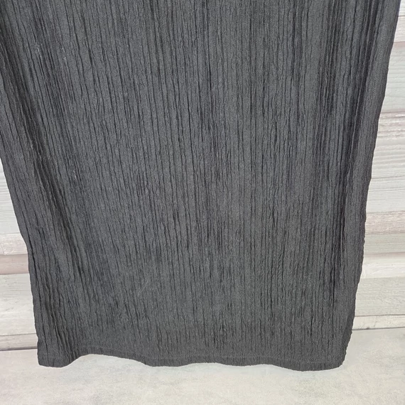 Shein ujjatlan oldalt sliccelt fekete női ruha, XS