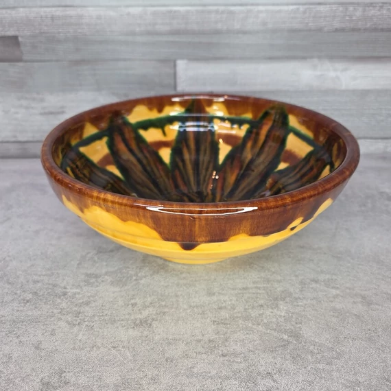 Mázas kerámia fali dísztányér