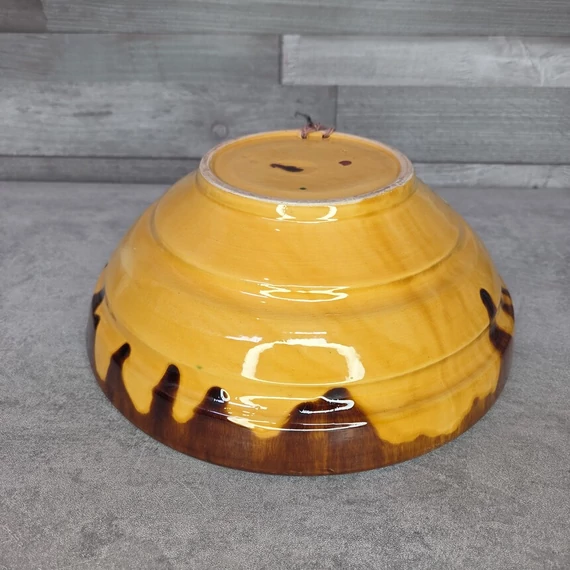 Mázas kerámia fali dísztányér