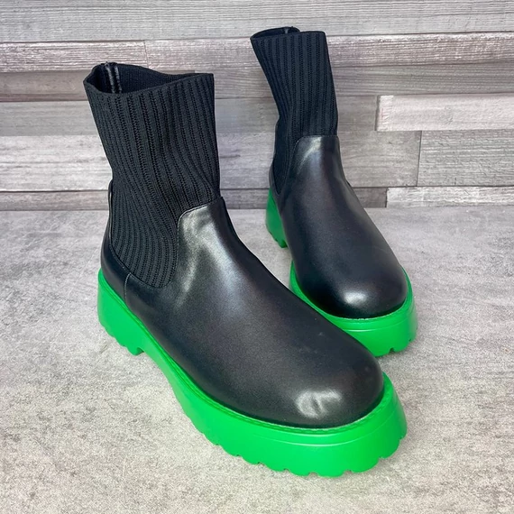 Cuccoo fekete-zöld bokacsizma 41