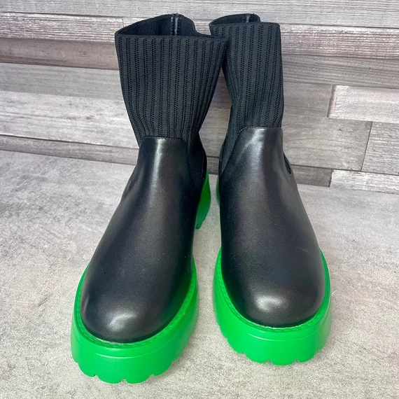 Cuccoo fekete-zöld bokacsizma 41