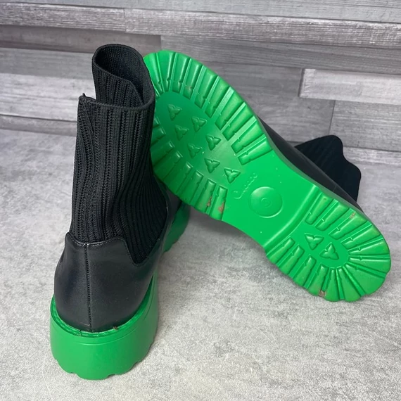 Cuccoo fekete-zöld bokacsizma 41