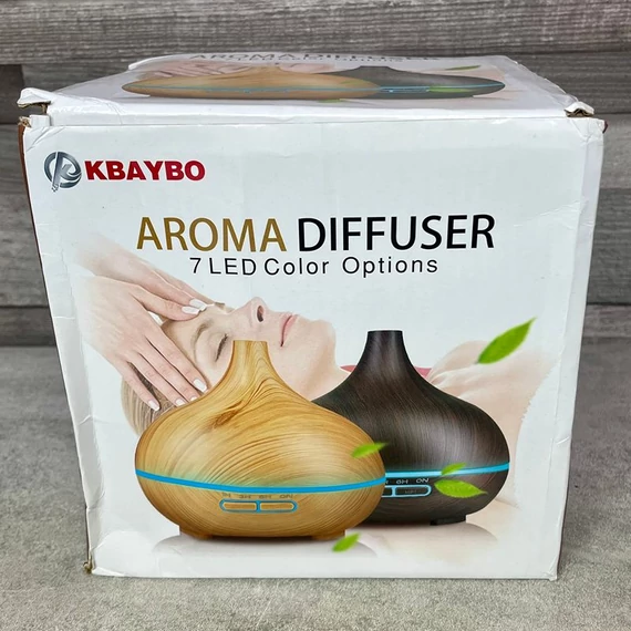 KBAYBO Aroma Diffuser 7 LED Color Option fa hatású aromaterápiás diffúzor