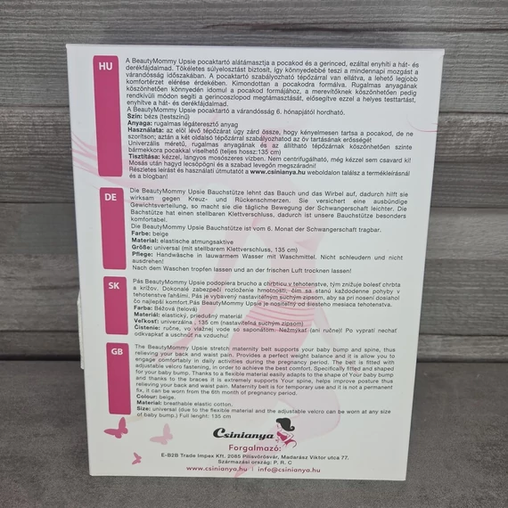 BeautyMommy UPSIE Pocaktartó kismamáknak saját dobozában