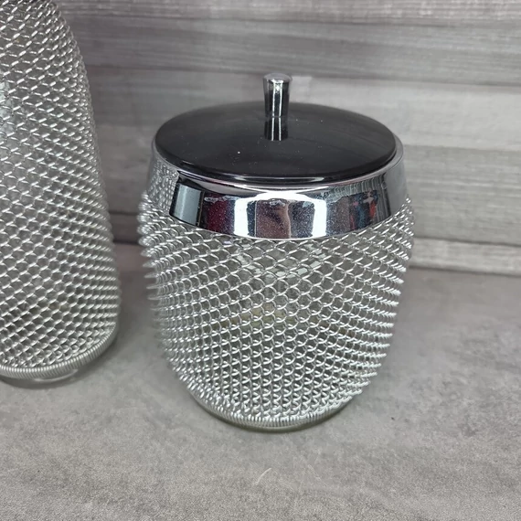 Vintage dróthálós borítású koktél készítő mixer és jégtartó